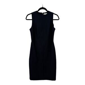 Vince dress seamed front sleeveless sheath dark blue size 00